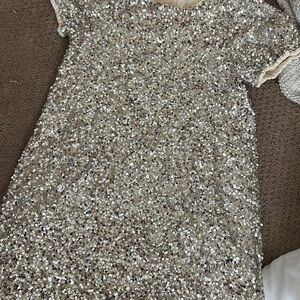 Sparkling Silver Kids Dress